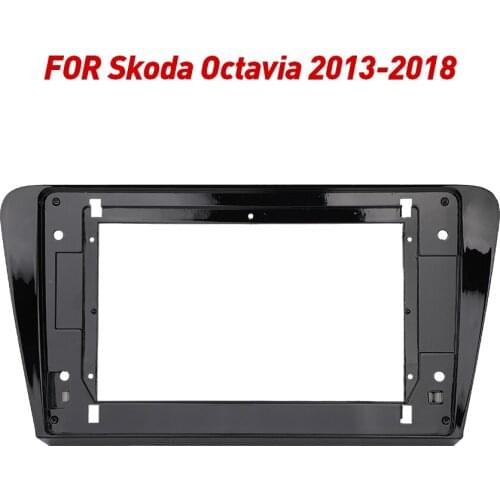 2 Din Car Radio Fascia Frame Fit For Skoda Octavia A7 2013-18 Android GPS Panel Dash Frame Kit Mounting Frame Trim Bezel Fascias