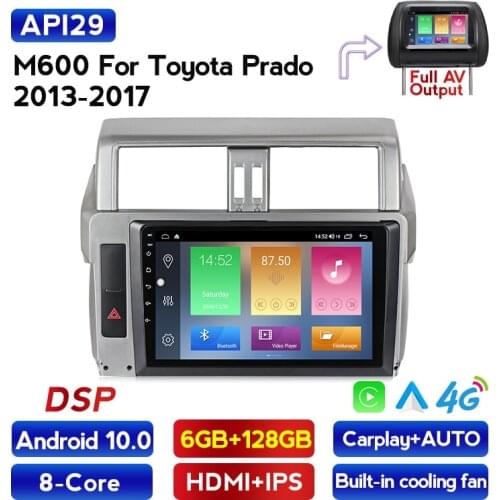 DSP Android Car Radio Player for Toyota Land Cruiser Prado 150 2013 2014-2017 GPS Navigation WiFi 4G LTE Car Multimedia Player