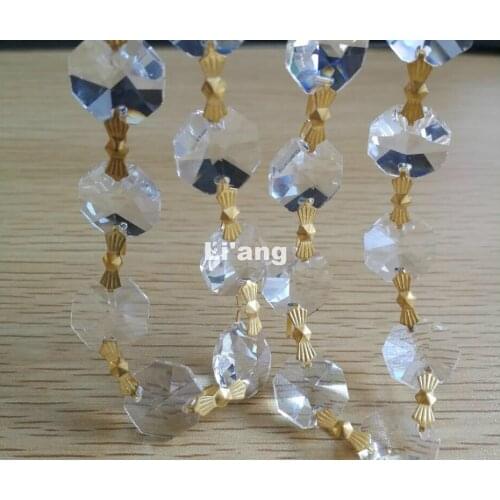Free Shipping 20Meters Glass Garland Crystal Bead Curtain Home Decoration Transparent Glass Beads Glass Crystals Garlands