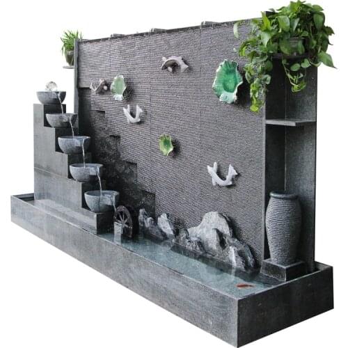 Large water curtain wall,water screen,indoor water fountain ornament, waterscape garden decoration,outdoor fish pond water wall