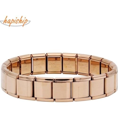 Hapiship 2019 Top 13mm Width Men Stainless Steel Rose Color Bangle Bracelet Men Charm New Design Bracelet Male Sport G120