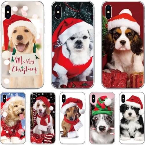 Dog Christmas Phone Case For BQ Aquaris X2 X Pro U U2 Lite V X5 E5 M5 E5s C VS Vsmart JOY Active 3 1 Plus 5035 Cover Fundas