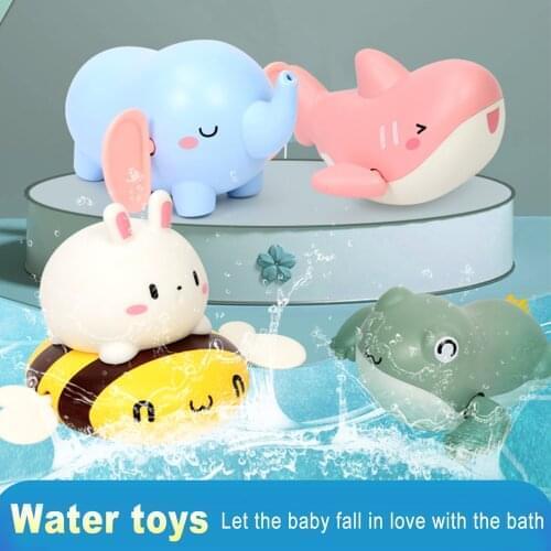 Baby Bath Toys Animal Cute Cartoon Shark Elephant Unicorn Bathroom Floating Toy Cute Interesting Baby Bath Water Toy Gift