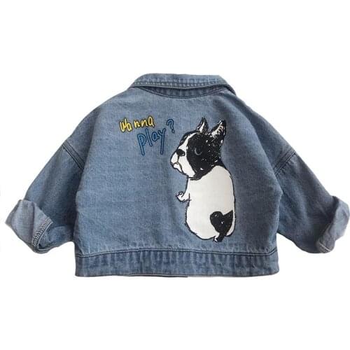 Girls Jean Jacket Spring and Autumn New Spring Coat Girls Children Fashion Korean-Style Kids Jacket