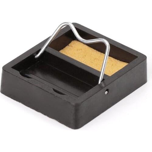 Electric Soldering Iron Stand Holder Support Station Metal Base with Solder Sponge for Butane Gas Pen Shaped Welding Torch