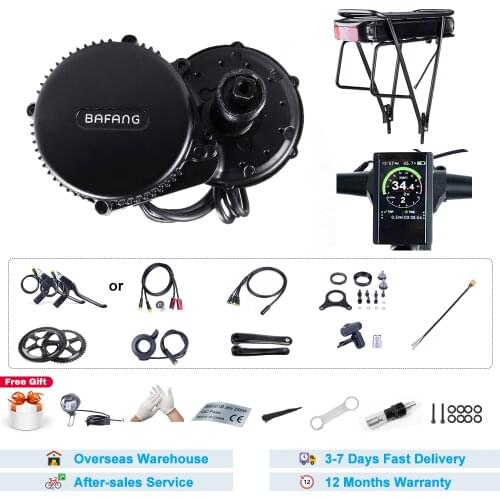 48V 750W Bafang Mid Drive Motor Electric Bicycle Conversion Kits 8FUN BBS02 BBS02B Electric Bike Motor With 48V 15Ah Battery