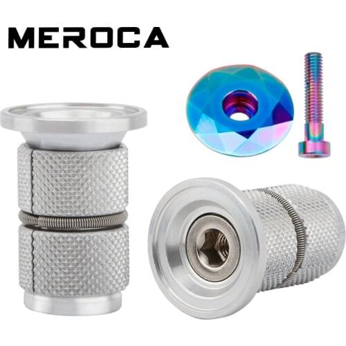 MEROCA 28,6mm Fahrrad Gabel Expander Headset Aluminium Legierung Rohr Expander Rennrad MTB Lenkung Headset vorbau Kappe Stecker