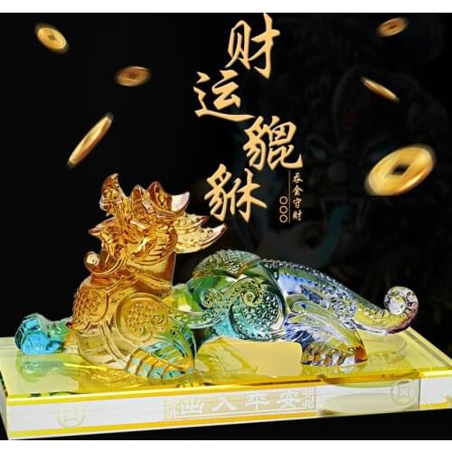 HOT SALE # 2020 Office home CAR efficacious FENG SHUI Talisman Protection -Money Drawing PI XIU Crystal Sculpture ART statue