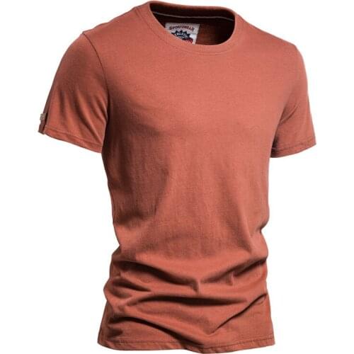 2021 Summer New Mens Pure Color Cotton Ground T-shirt Casual Short Sleeve Multi Color Quality Mens and Womens Top
