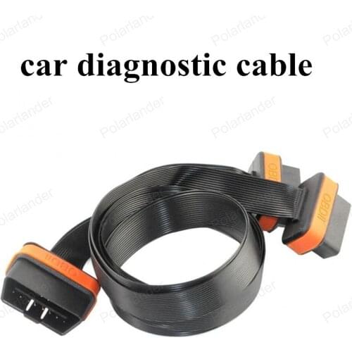 Hot sell OBDII Ultra Flat Low Profile 16 Pin Car Scanner Cable Male to Female auto Adapter Connector