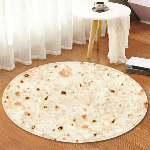 HOT Tortilla Blanket Burrito Blanket Rug 60CM- Corn and Flour Tortilla Throw 60CM Flour Blankets and Plaid