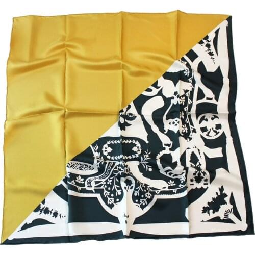 Horsehead Double Colors Pure Silk Square Scarf Brand Design Large Shawls Wrap Accessory Pashmina Fashion Wear KFJ172