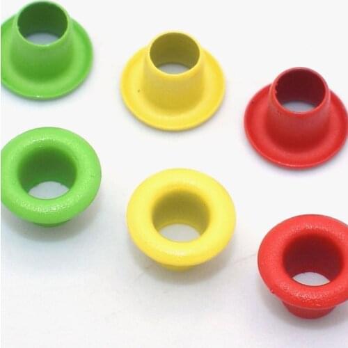 Eyelet Grommet 3mm Red/Yellow/Green Grommet Metal Eyelet with Washer for Leather Craft Shoes Bag Making Hardware DIY Accessories