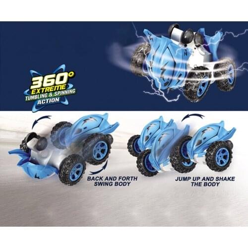 RC Car 2.4G Two Wheels Stunt Roll Car 360 Degree Flip Car Vehicle Remote Control High Speed Toys Stunt Car For Children
