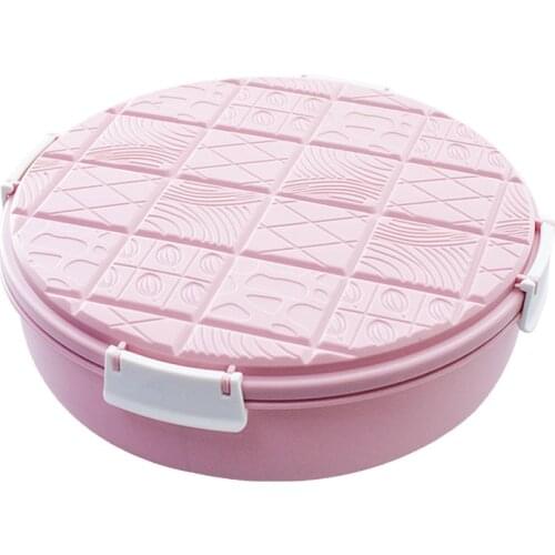 Cute Snack Serving Container Appetizer Tray Round Dried Fruit Organizer Divided Candy Nut Platter Dish with Lid