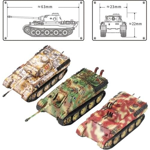 1/144 Scale German Tank Model Kit Assembly Model Living Room Decor