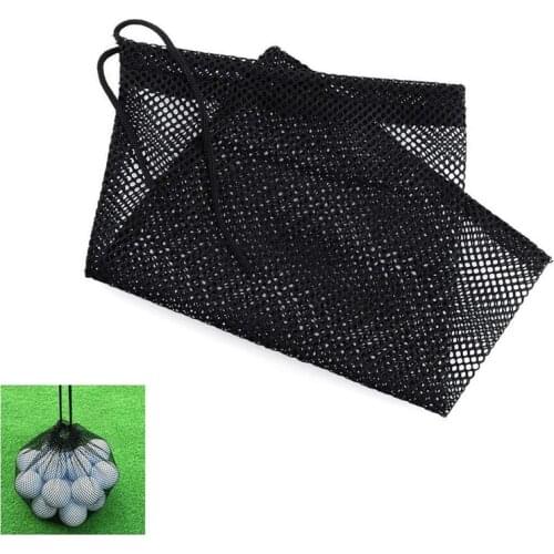 2021 Golf Tennis Balls Holder Outdoor Sport Nylon Mesh Bag Pouch Golf Balls Storage Clasp Training Aid Bag