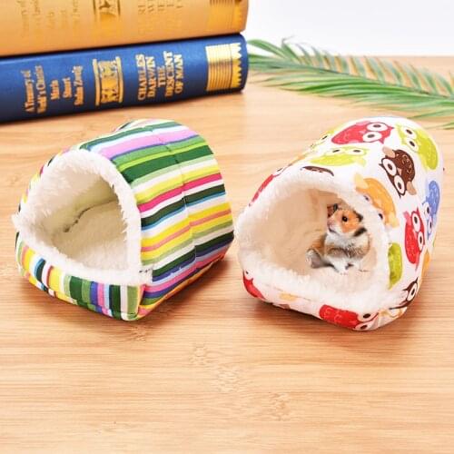 Plush Soft Guinea Pig House Bed Cage for Hamster Mini Animal Mice Rat Nest Bed Hamster House Small Pet Products