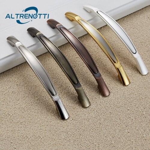 Furniture Cabinet Knob Modern Cupboard Wardrobe Drawer Door Pull Zinc Alloy Simple Kitchen Closet Dresser Metal Handle Hardware