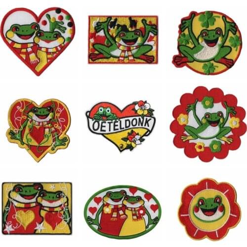 DIY Oeteldonk Frog Patch Embroidered Patch For Clothing Badges On Clothes Iron on Patch For Clothing Iron Patches Accessory