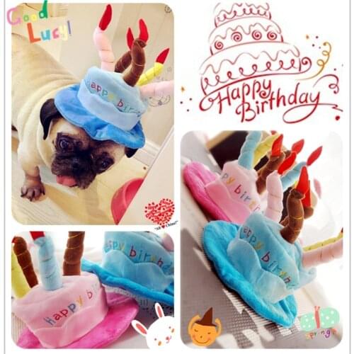 Birthday Hats For Dogs For Small Breeds Pink Blue Cute Funny Puppies Small Animals Pets Grooming Accessories For Cats Chihuahua
