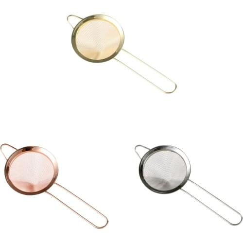 Tainless Steel Mesh Oil Skimmer Soup Strainer Flour Colander Sifter Oil Skimmer Soup Strainer Flour Sieve Cocktail Strainer