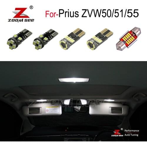 LED Backup tail Reverse lamp + LED interior dome mirror trunk door light bulb kit for Toyota for Prius ZVW50 ZVW51 ZVW55 (2016+)