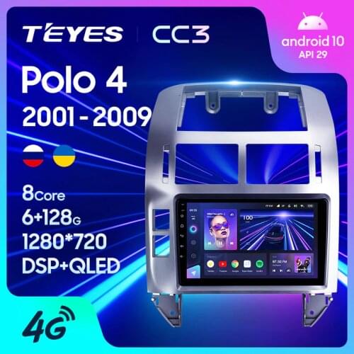 TEYES CC3 For Volkswagen Polo Mk4 IV 2001 - 2009 Car Radio Multimedia Video Player Navigation stereo GPS Android 10 No 2din 2 din dvd
