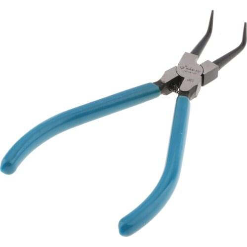 225x80mm EXTERNAL SNAP PLIERS BENT LONG TYPE, CARBON STEEL, BLUE