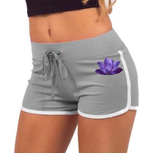 2021 Summer Casual Shorts Women High Waist Elasticated Fitness Leggings Push Up Gym Training Gym Tights Pocket Printing Short