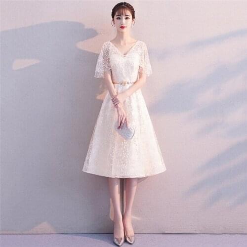 Party Dress Women Champagne 12 Colors XS-2XL Plus Size Banquet Dress 2019 New Summer Korean Fashion V Neck Slim Chic Dress CX932