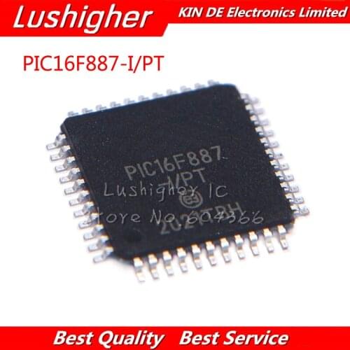 2PCS PIC16F887-I/PT QFP PIC16F887-I QFP44 PIC16F887 SMD New Original IC