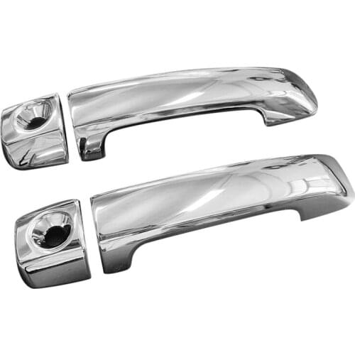 4PCS Chrome Car Exterior Door Handle Cover Trim with Key Hole for Toyota FJ Cruiser 2007-2021 Car Accessories