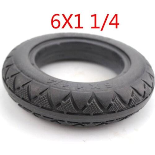 6X1 1/4 solid tires 6 inch electric scooter Mini electric car non inflatable solid tyres Free shipping