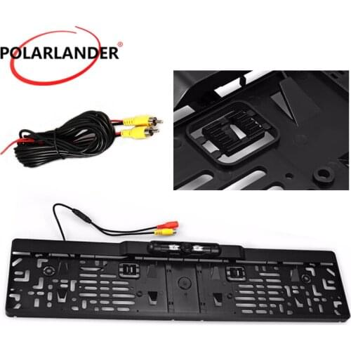 Car Licence Plate Car Rear View Camera European 4 LED Night Vision Waterproof Vehicle Rearview Camera 120 Degree Viewing Angle