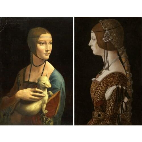 Free shipping classical court figure printings retro oil painting canvas prints on canvas home wall art decoration picture