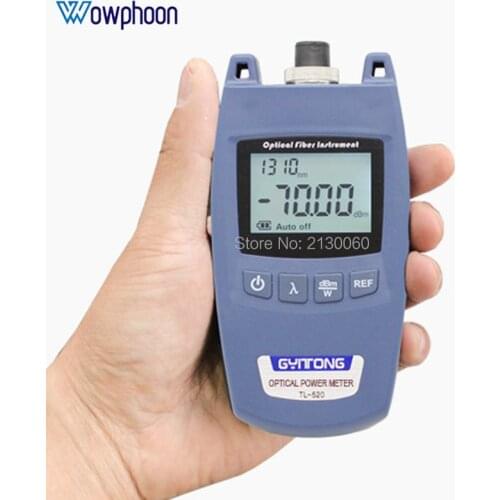 Free Shipping MINI TL520 FTTH Fiber Optic Power Meter with FC universal connector TL520 laser power meter Fiber optic tester