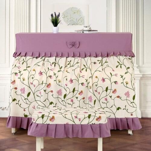 Free Shipping Modern Piano Dust Cover Cotton Hand Embroidered Manufacturers Direct Supply Europe Lace Dirt -Proof