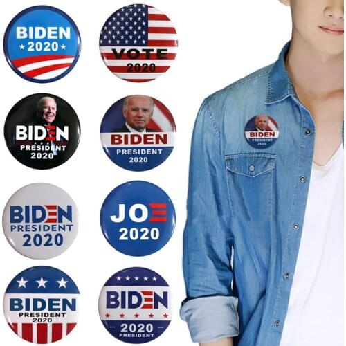 2020 Election President Badge 2020 JOE BIDEN Button Pin Campaign Brooch Make America Great Hat Scarf Accessories