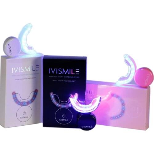 IVISMILE Teeth Whitening 32 LED Lamp Dental Oral Hygiene Portable Heme use Tooth Whitener Bleaching Wireless charging Equipment