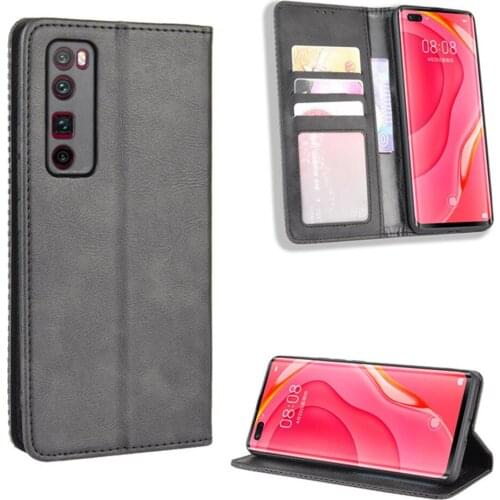 For Huawei Nova 7 Case Luxury Flip PU Leather Wallet Magnetic Adsorption Case For Huawei Nova 7 Pro Nova 7SE Nova7 Phone Bags