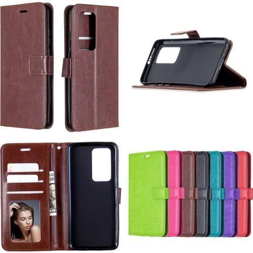 150pcs/lot PU leather Flip Wallet Phone Case For Huawei Honor Y7P P40 Lite E P40 Pro Nova 6 6SE TPU in inner Cover