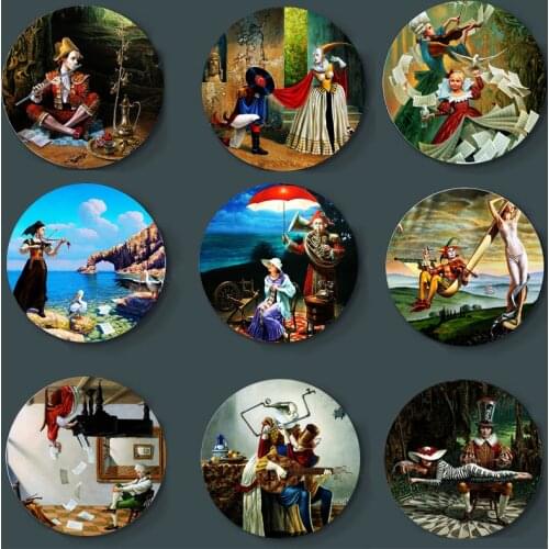 Michael Cheval Painting Decorative Plate Fashionable Wall Decor Art Plate Handmade Home & Garden European Style Wall Plate