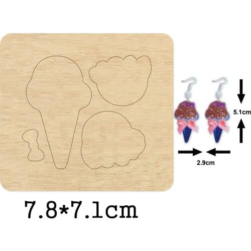 Ice Cream Water-Ice Wooden Die Scrapbooking Cutting Dies 2020 Wood Dies Suitable for Common Die Cutting Machines on the Market