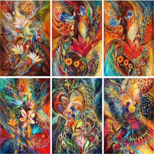EverShine Diamond Painting Peacock Cross Stitch Diamond Mosaic Full Drill Animal Picture Of Rhinestones Bead Embroidery Wall Art