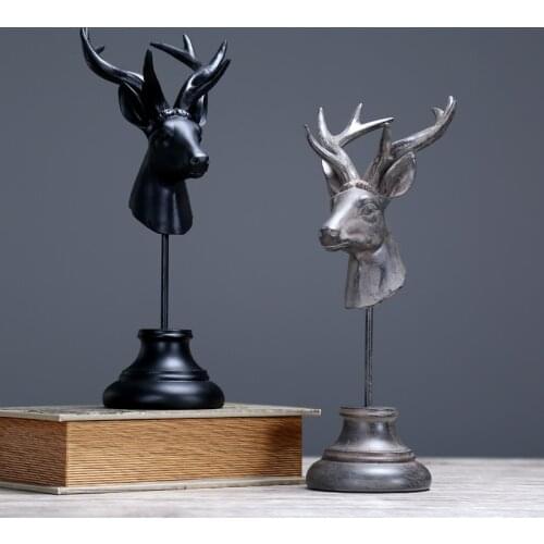 Nordic creative deer head ornaments jewelry rack bedroom bar cabinet decorations gifts crafts figurine