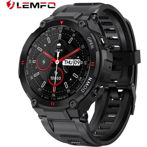 LEMFO K22 Smart Watch Men DIY Dials BT Music Blutooth Call Weather Fitness Bracelet Smatwatch 2021 For Amazfit Trex Pro