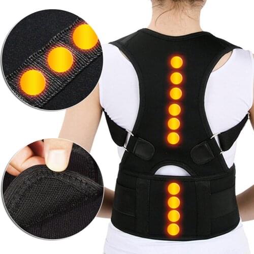 Magnetic Therapy Upper Back Shoulder Support Belt Waist Posture Corrector Corset Spine Brace Belt Orthotics Trainer Correction