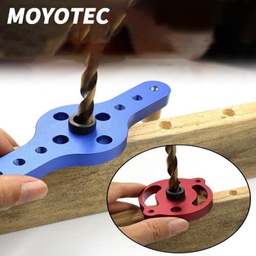 MOYOTEC Self Centering Wood Dowel Pocket Hole Punch Locator Vertical Jig Drill Guid Puncher Woodworking Tools Guide Kit