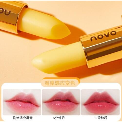 Dazzling Gold Carotene Temperature Change Color Lipstick Nourish Moisture Lasting Smooth Lip Care Fade Lip Lines Magic Lip Balm